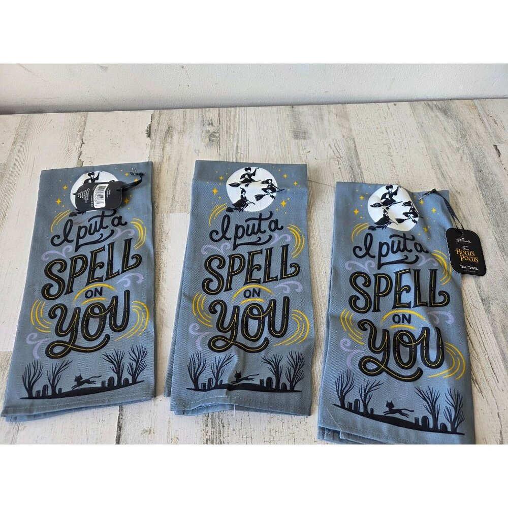 Hallmark Hocus pocus tea towel Halloween kitchen‎ decor set